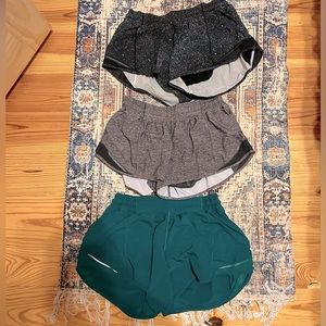 Selling 3 pairs of Lululemon Hotty Hot Short